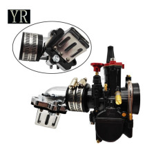 Scooter carburetor interface manifold electroplated silver JOG50 jog90 modified intake valve reed valve