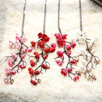 Simulation material Peach blossom branch decoration fake flower silk flower Dry Branch Plum simulation shooting props dance plum blossom branch ornaments