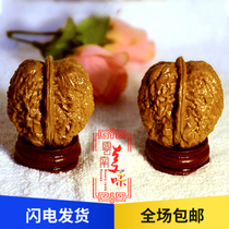 Chong Guan new style play Yunnan wild old iron super large walnut two-sided unicorn pattern big toad head lion head