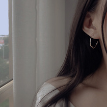 Has retained the simple and durable to see Pei Xiuzhi earrings whole body 925 sterling silver Korean earrings temperament earrings female