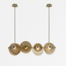 Modern minimalist designer glass restaurant chandelier light luxury personality creative bar living room model room art chandelier