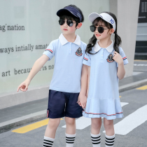 Primary school uniforms kindergarten uniforms summer short-sleeved Academy Korean childrens graduation uniforms summer uniforms
