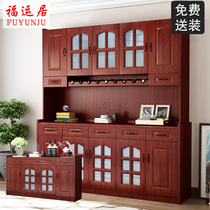 Modern Chinese side cabinet Wine cabinet Kitchen storage cabinet cabinet locker Microwave oven European cupboard Tea cabinet