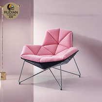 Nordic minimalist leisure chair wrought iron single sofa chair light luxury home lazy living room balcony designer High back chair