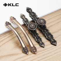 KLC European all-copper cabinet door handle pure copper antique wardrobe door drawer handle hardware