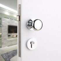 Taiwan Yithyme American interior minimalist Nordic modern bedroom door lock universal bright silver silent solid wood door lock