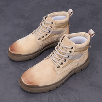 European station Martin Boots Men High-Help Shoes England tide Shoes Fall and Winter Boots Shoes Current Desert Boots