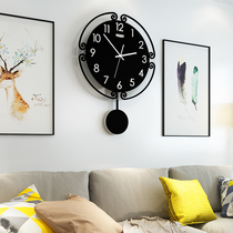 Net red clock home atmospheric clock wall clock living room personality creative modern simple European silent fashion wall watch