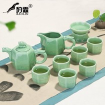 Celadon Kung Fu Tea Set Home Simple Modern Tea Tea Cup Teapot Jingdezhen Drinking Tea Road Living Room Tea Art