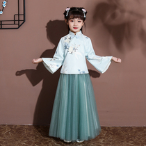Girl Hanfu Chinese style childrens costume Super fairy skirt baby big boy Tang suit little girl long sleeve suit spring and autumn