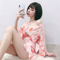 Sexy lingerie Japanese kimono show open file free hot blood drops on the bed tease passion suit woman
