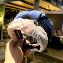 Hairpin hairband female Korean style simple temperament wide edge hair bundle pressure hair belt Joker go out net red wash head band