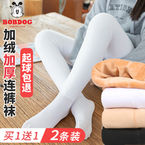 Babu girl leggings spring and autumn winter wear childrens pantyhose plus velvet padded dancing special dance socks