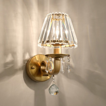 Postmodern minimalist wall lamp American bedroom bedside crystal lamps Nordic luxury creative personality staircase corridor lamp