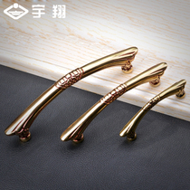 Yuxiang All copper handle European retro drawer handle Wardrobe handle Wine cabinet Pure copper handle American gold