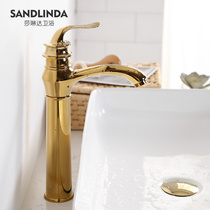 European Golden Basin basin basin faucet hot and cold home toilet wash basin art faucet