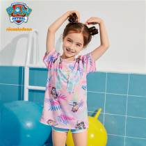 Barking team childrens swimsuit Womens split suit Baby swimsuit sports three-piece set Girls toddlers middle and small children