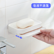 Wall-mounted soap box Wall-mounted soap box Free hole wall-mounted drain hanging paste bathroom soap box shelf