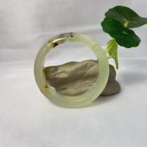 Beautiful natural Xiu jade bracelet through shiny stone Jia Cuitian green frozen flowers jade Old jade 180 bracelet boutique l Liao yanghong