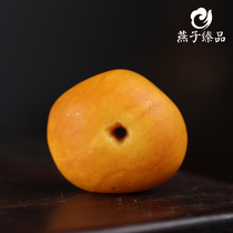 (Swallow Zhen Pin) 13 65g Natural Old Beeswax Peace Buckle Pendant Chicken Oil Yellow Amber Cake Necklace