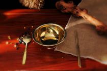 Pure copper bowl copper chopsticks copper spoon thickness Vitiligo bowl chopsticks three pieces kitchen appliances Chinese pure color