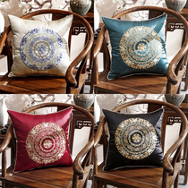 New Chinese pillow cushion Chinese style embroidery neoclassical mahogany sofa living room waist pillow bedside pillow without core