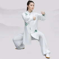 New tai chi clothes elastic cotton male and female Chinese wind taijiquan Martial Arts practice Martial Arts Hand-painted Performance Jacket