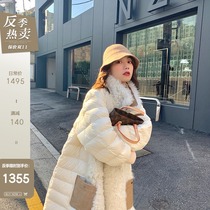 CC Fur self-retention recommended giant value-added clothing wear Tuscan white goose down Parker down jacket female