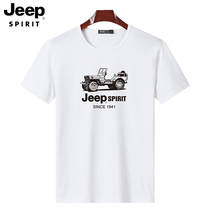 JEEP short sleeve round neck T-shirt fashion casual half sleeve cotton loose 2021 New JEEP JEEP
