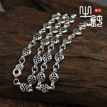 Bull Blunt Work Good Art Good Art Classic Cherry Blossom Necklace Pants Chain 925 Pure Silver Hand Retro Personality