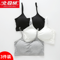 Bandeau sling small vest chest-wrapped without steel rim one-piece student high school girl bra sports underwear womens summer wear