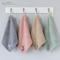 3 dress rubbing hand towels hanging ratio pure cotton soft coral suede kitchen Home Cartoon cute water suction thickened square towels
