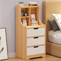 Min Yu simple bedside table modern assembly storage cabinet solid wood pattern bedroom side cabinet simple bedside cabinet