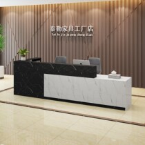 Paint paint front desk reception desk new cashier corner counter welcome imitation marbled desk bar counter