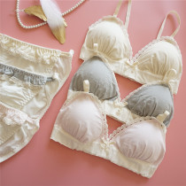 Sun-series cotton linen little fresh steel ring underwear for young girl without topper student Developmental Comfort Bra Suit