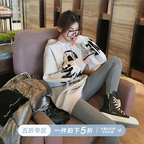 (photographed five-fold) sweatshirt female Spring and Autumn 2021 new loose Korean version of the hat in the hat with a covered head sweater