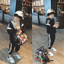 Boy sports suit spring and autumn 2019 new Korean version of tide clothes foreign clothes autumn children handsome autumn clothes