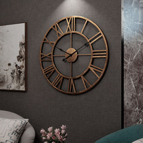 Retro industrial wind clock art wall clock living room Fashion Home silent atmospheric clock high grade decorative hanging watch