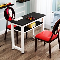 Nail table simple modern double table and chair set special price Economy Single double small simple nail table