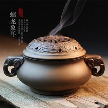 Creative dragon hand-made ceramic large incense burner antique sandalwood stove Tower incense pan incense stove incense plate room incense burner