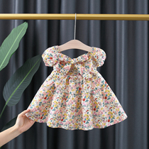 Baby girl summer dress Princess dress one year old children flower dress baby girl Summer foreign child skirt