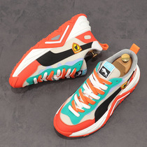 European station mens 2021 new autumn trend heightened breathable shoes Korean version of the all-match thick-soled sports casual old shoes