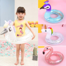 Childrens swimming ring sitting lap armpits 3-year 2 old 2-year-old 0-7-year-old transparent tennis red baby y swimming circle sitting circle infant