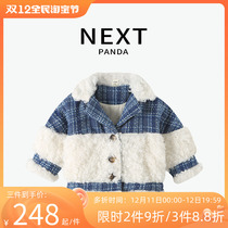 British Kids Next Panda Fleece Warm Coat for Girls 2022 New Autumn Winter Cotton Parent-child Tops