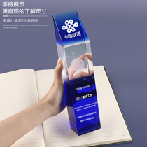 Creative crystal trophy customization competition Excellent employee champion award honor medal custom-made inner engraving word memorial
