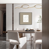 Modern minimalist childrens room decorative painting line animal background wall painting abstract restaurant study porch mural