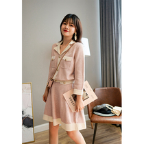 Ron original design suit early autumn temperament two-piece female 2020 new thin top short skirt T