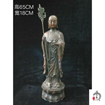 Folk collection of old Buddha statues red copper Tibetan King Bodhisattva an ancient rhyme