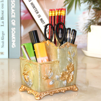 Creative Nordic Net red pen holder storage box fashion cute student desktop stationery pen storage box resin ornaments