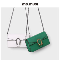 Leather Bag Women 2020 Fashion New Joker Bacchus Bag Shoulder Bag Small Square Bag Chain Womens Bag shoulder bag